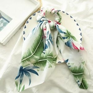 Fashion floral print scrunchie hair band